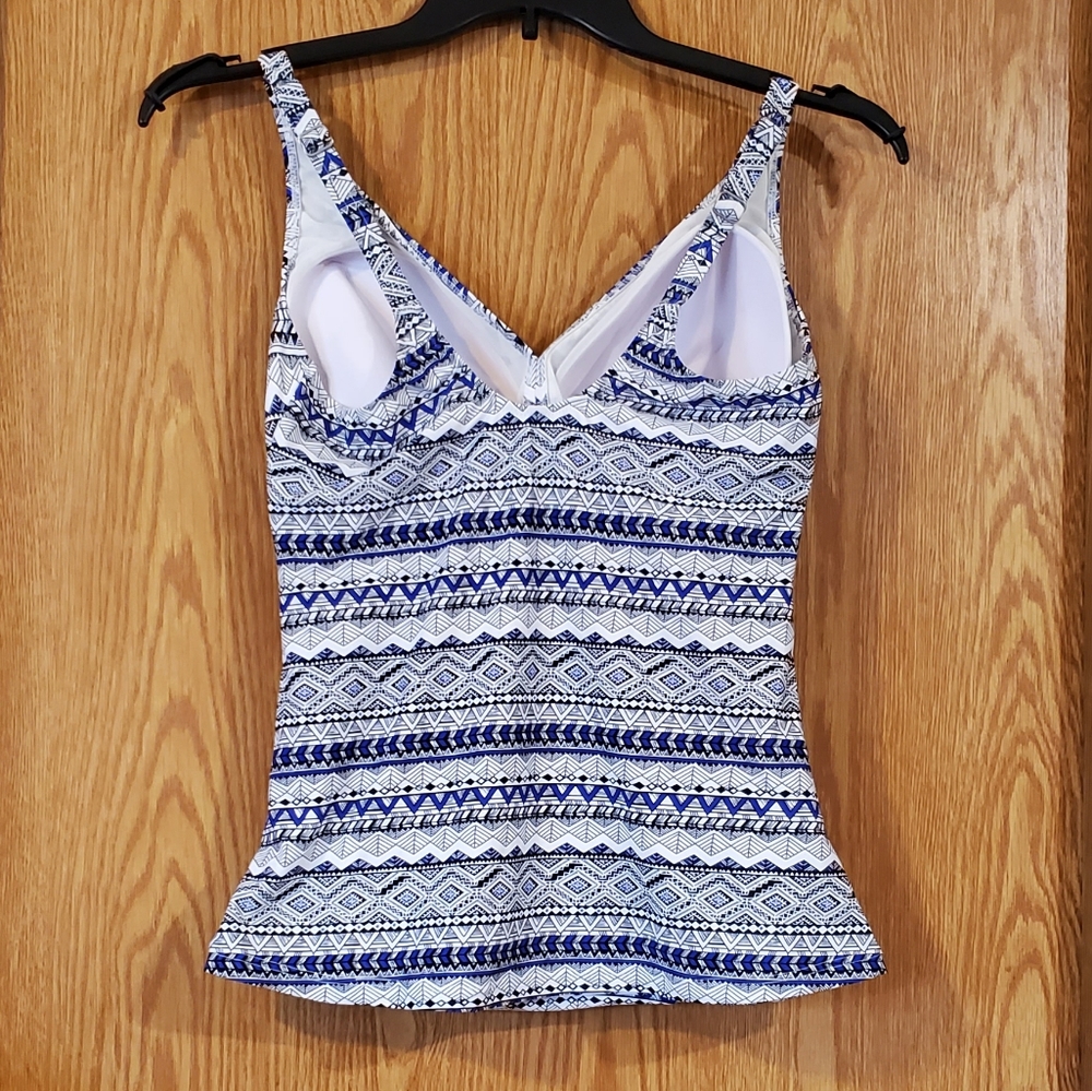 Profile by Gottex Ixtapa tankini top ruched,wire free shelf bra size 40D - Picture 6 of 15